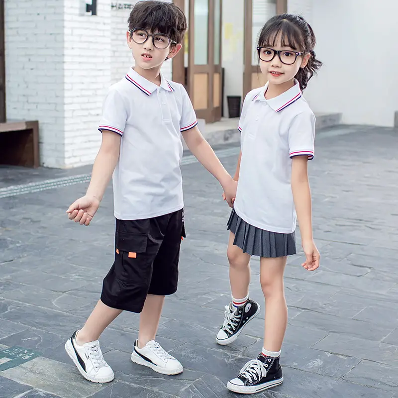 Kids Black Polo T-Shirt Cotton 1-15Yrs Summer School Uniform - Image 26