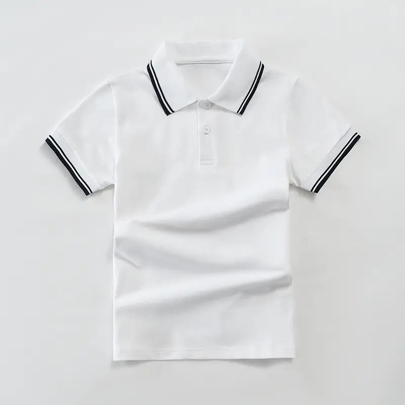 Kids Black Polo T-Shirt Cotton 1-15Yrs Summer School Uniform - Image 10