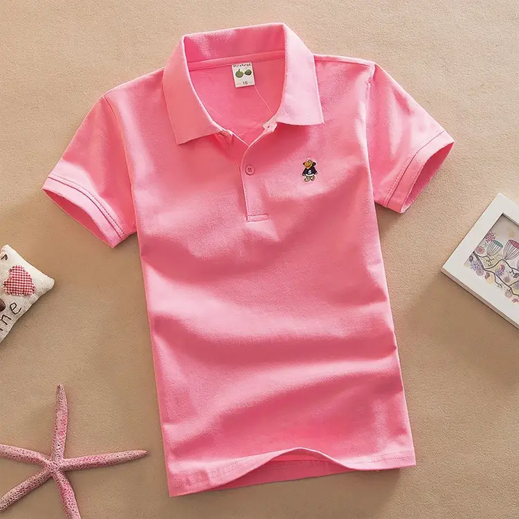 Kids Black Polo T-Shirt Cotton 1-15Yrs Summer School Uniform - Image 12