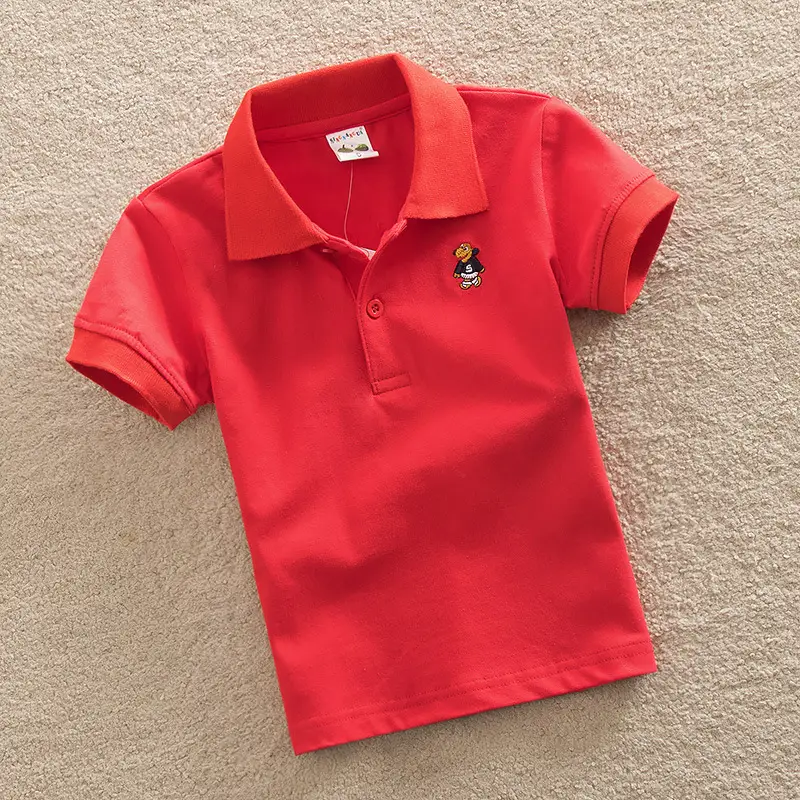 Kids Black Polo T-Shirt Cotton 1-15Yrs Summer School Uniform - Image 17
