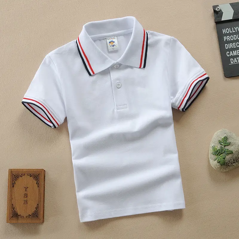 Kids Black Polo T-Shirt Cotton 1-15Yrs Summer School Uniform - Image 2