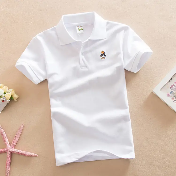 Kids Black Polo T-Shirt Cotton 1-15Yrs Summer School Uniform - Image 3