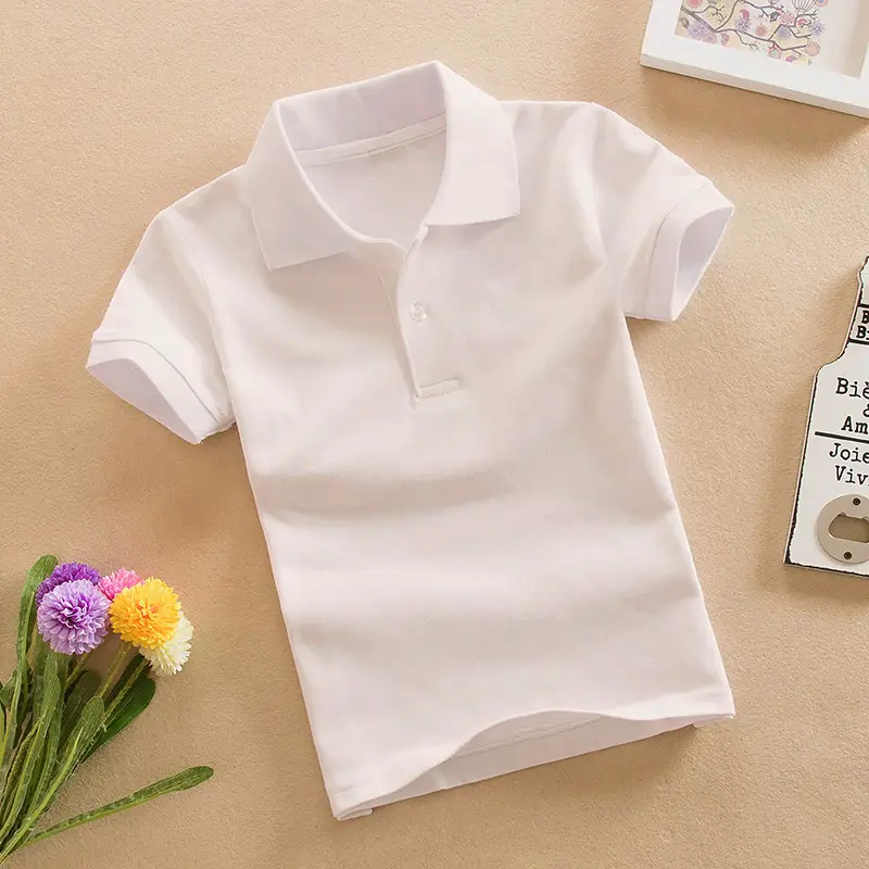 Kids Black Polo T-Shirt Cotton 1-15Yrs Summer School Uniform - Image 5