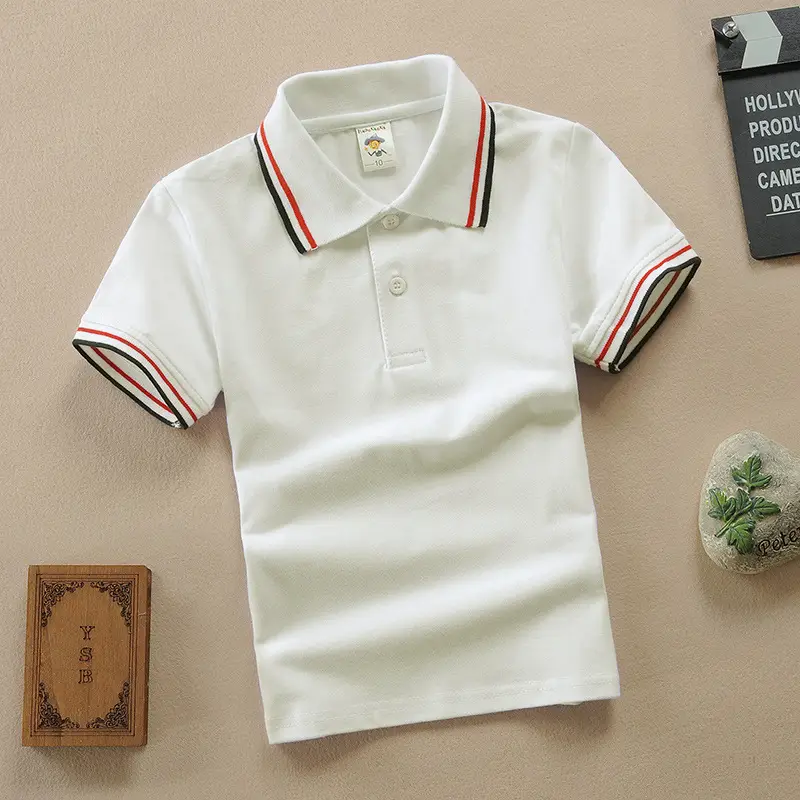 Kids Black Polo T-Shirt Cotton 1-15Yrs Summer School Uniform - Image 6