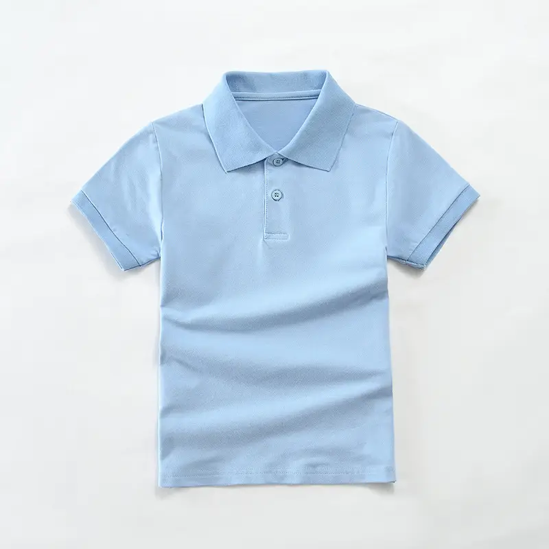Kids Black Polo T-Shirt Cotton 1-15Yrs Summer School Uniform - Image 7