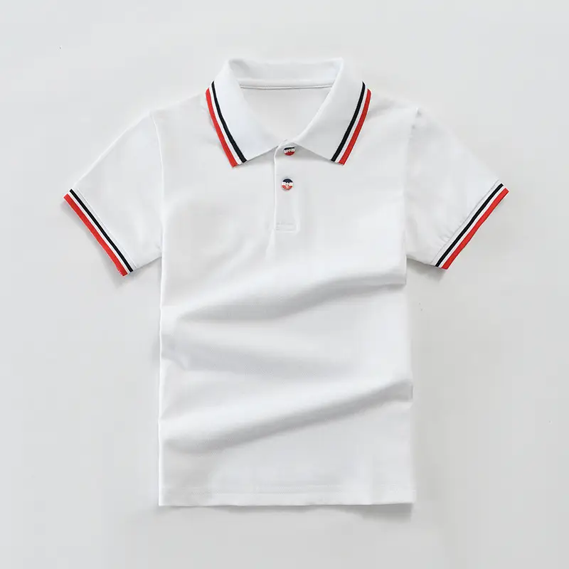 Kids Black Polo T-Shirt Cotton 1-15Yrs Summer School Uniform - Image 9