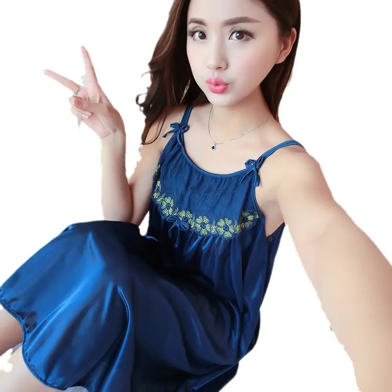 Pink Silk Nightgown for Women Large Size - Image 14