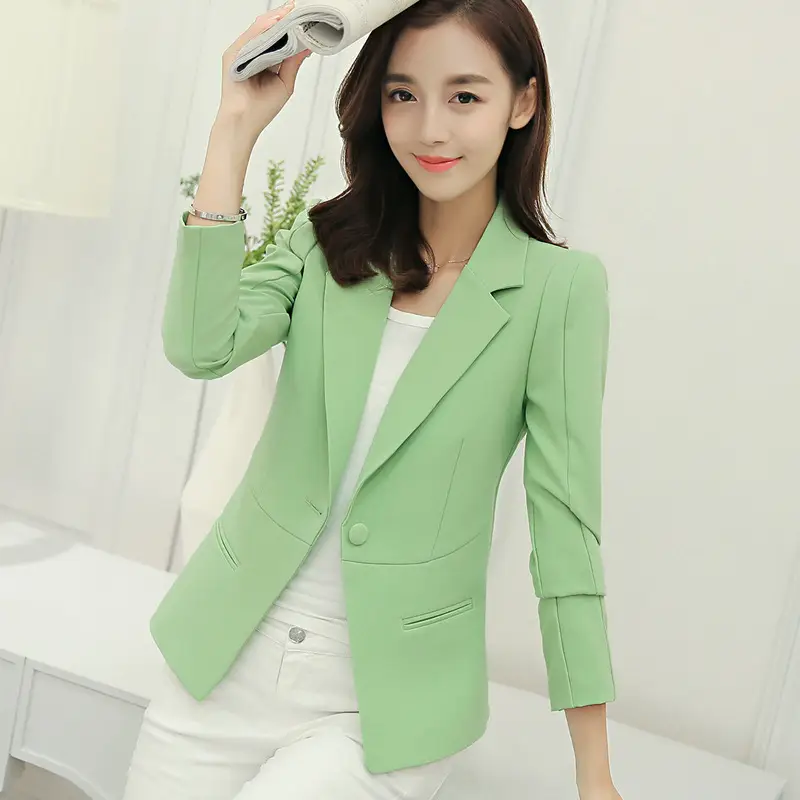 Women's Light Blue Slim Fit Jacket Suit 2025 - Image 9