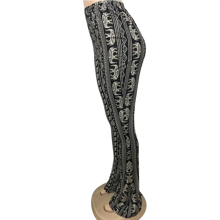2019 New Women's Micro-Flared Hot Pants Bohemian Style Black - Image 5
