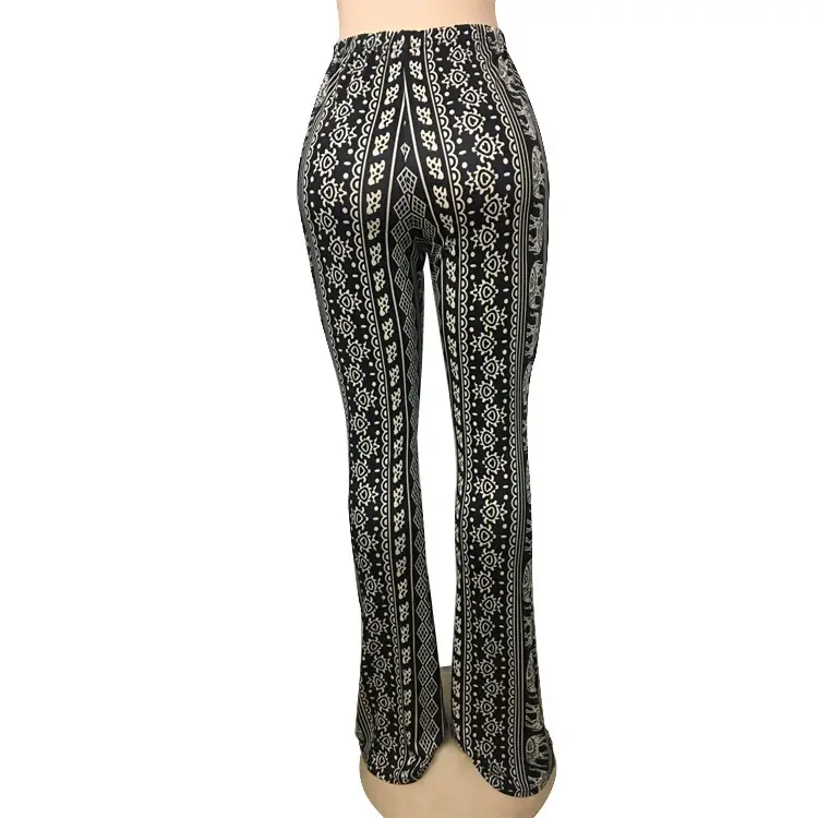 2019 New Women's Micro-Flared Hot Pants Bohemian Style Black - Image 6