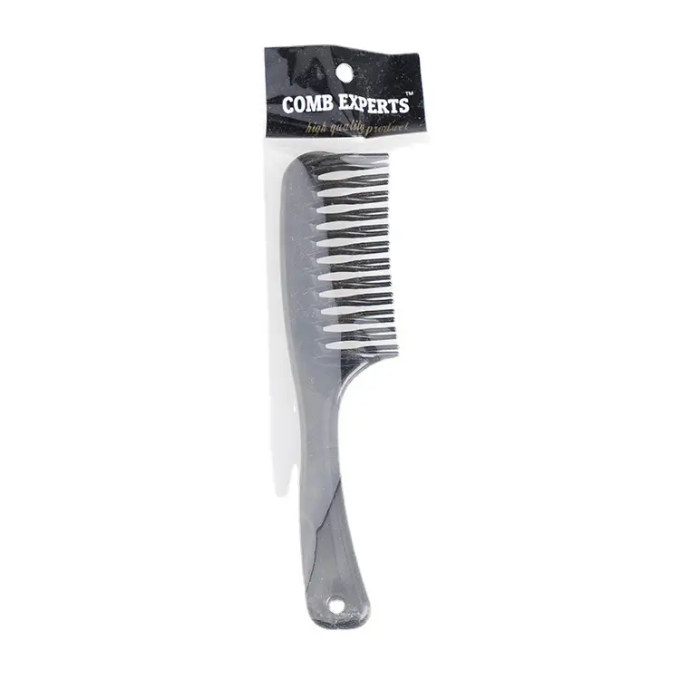 Black Double Row Hair Comb for Styling and Smoothing
