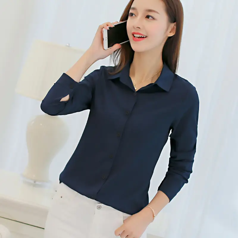 Light Blue Slim Fit Long Sleeve Button Down Shirt - Image 10
