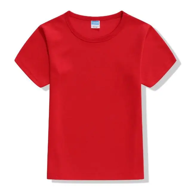 Red Cotton T-Shirt for Kids Summer Wear - Image 3