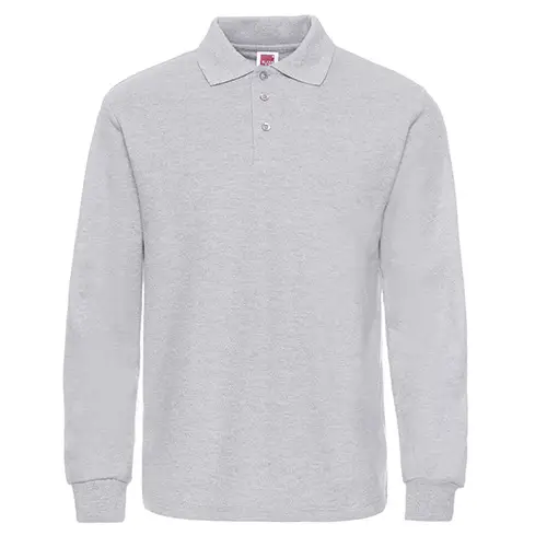 Men's Blue Long Sleeve Polo Shirt Cotton Work - Image 8