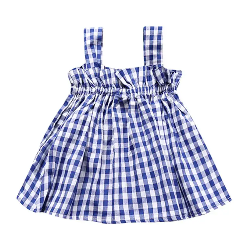 Green Plaid Camisole + Red Triangle Shorts for Girls - Image 4