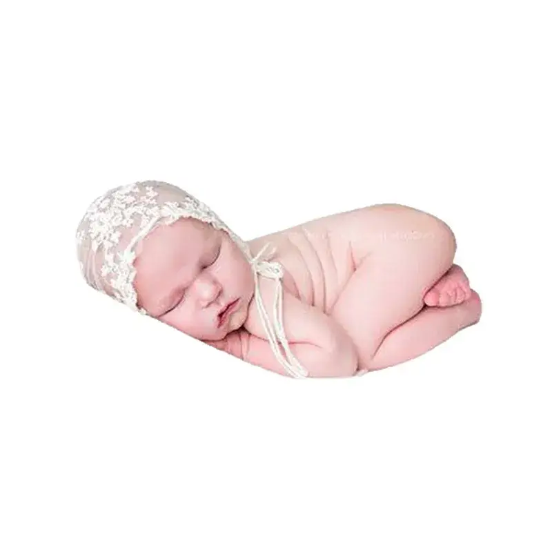 White Lace Baby Photography Hat for Newborns - Image 7