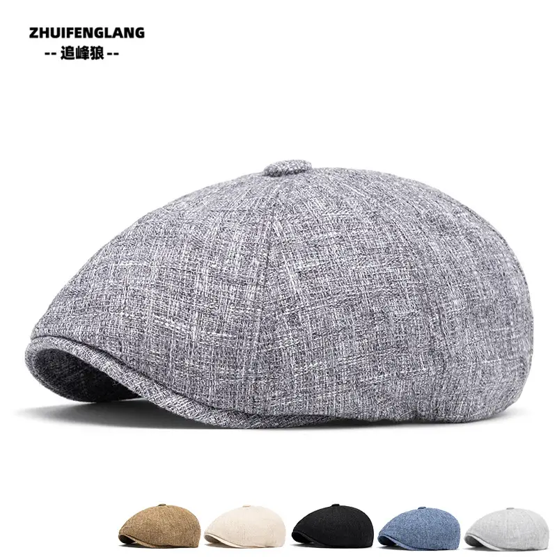 Men's Solid Color Forward Cap Sunscreen Hat — feature 123