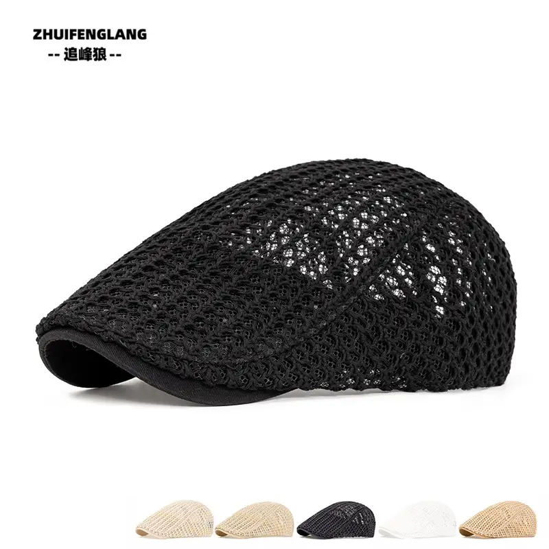 Men's Solid Color Forward Cap Sunscreen Hat — feature 13