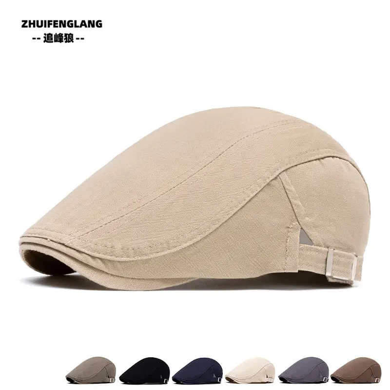 Men's Solid Color Forward Cap Sunscreen Hat — feature 17