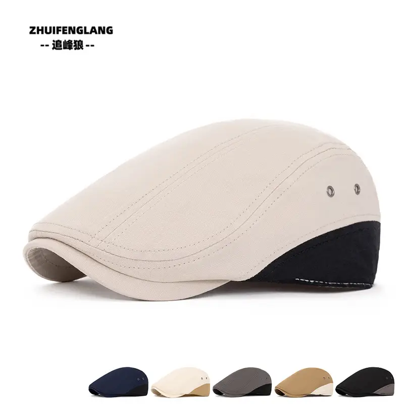 Men's Solid Color Forward Cap Sunscreen Hat — feature 19