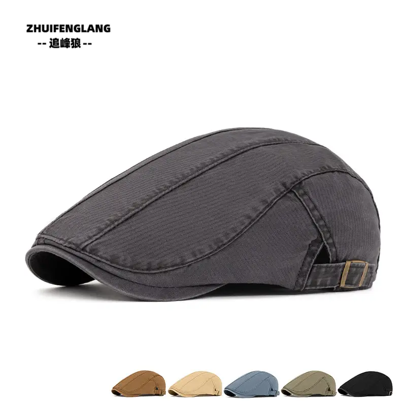 Men's Solid Color Forward Cap Sunscreen Hat — feature 37