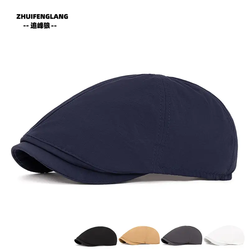 Men's Solid Color Forward Cap Sunscreen Hat — feature 77