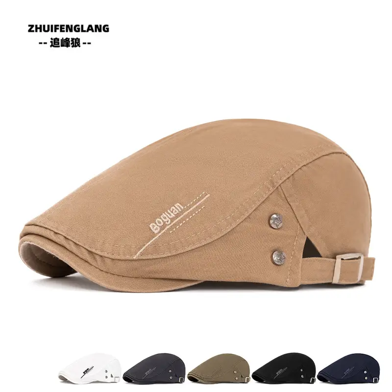 Men's Solid Color Forward Cap Sunscreen Hat — feature 95