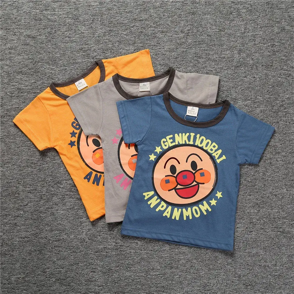 Kids Cartoon T-Shirt Blue Short Sleeve Boys Girls - Image 4