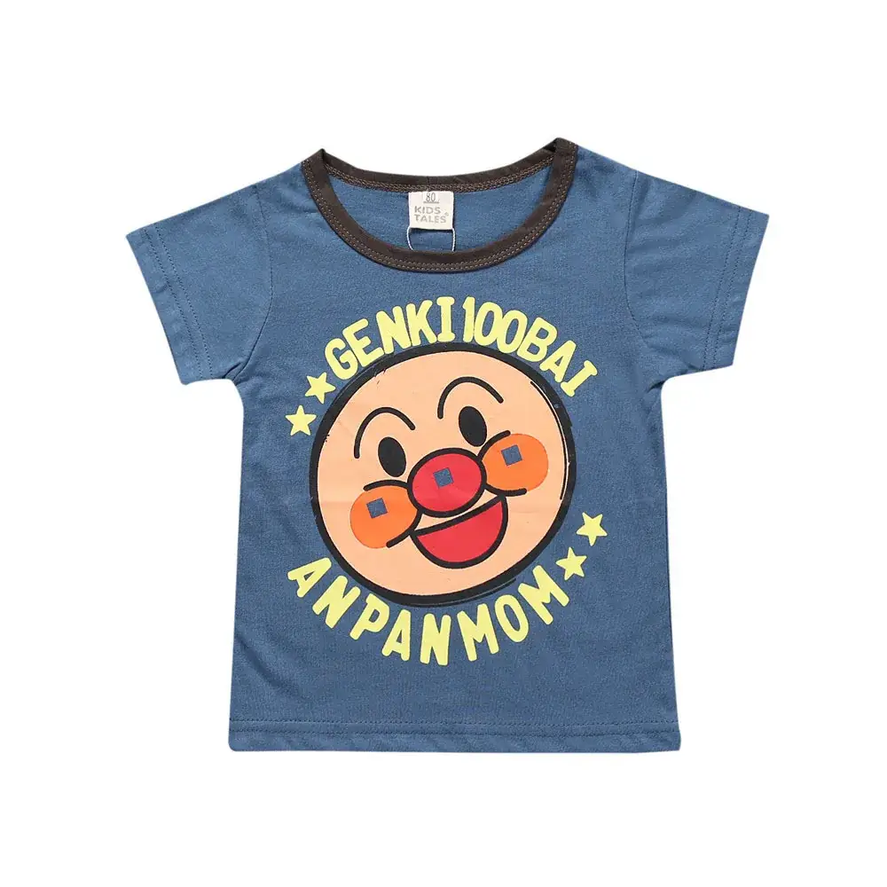 Kids Cartoon T-Shirt Blue Short Sleeve Boys Girls - Image 5
