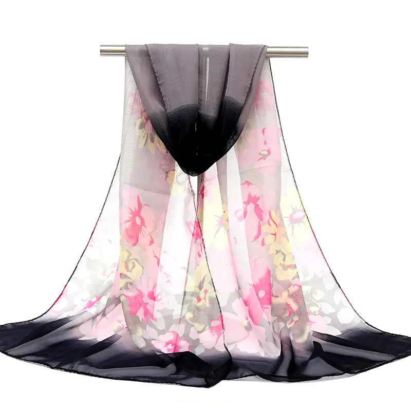 2025 Spring Printed Peacock Scarf Blue Yellow - Image 18