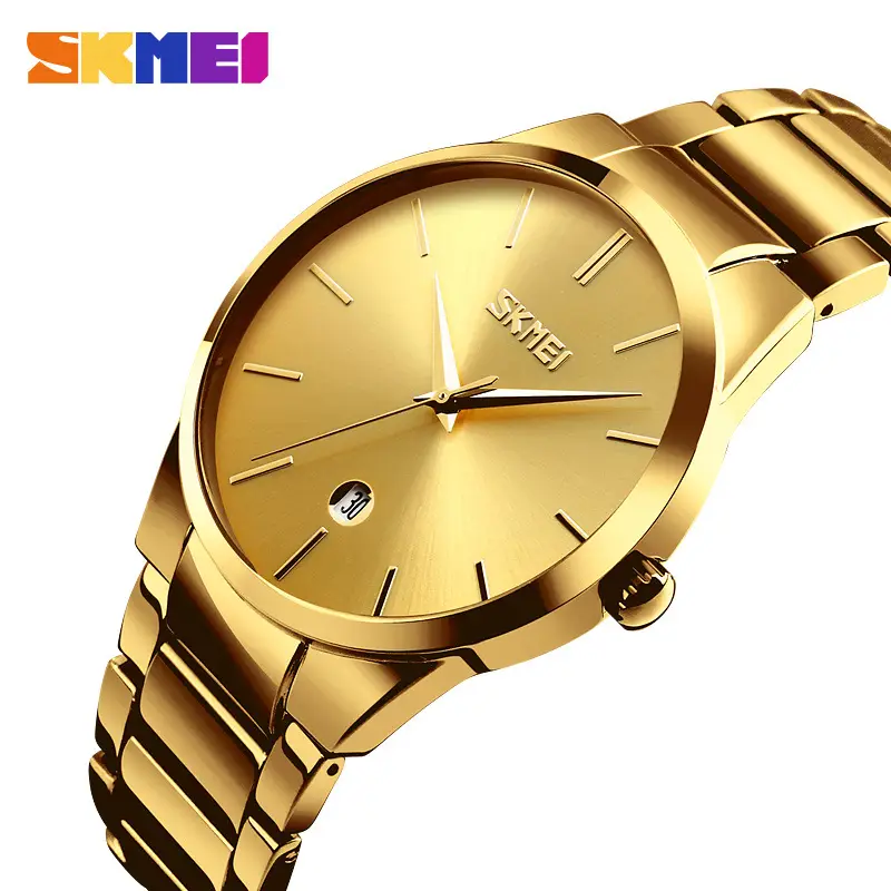Skneil Men's Black Blue Quartz Watch with Steel Band - Image 8