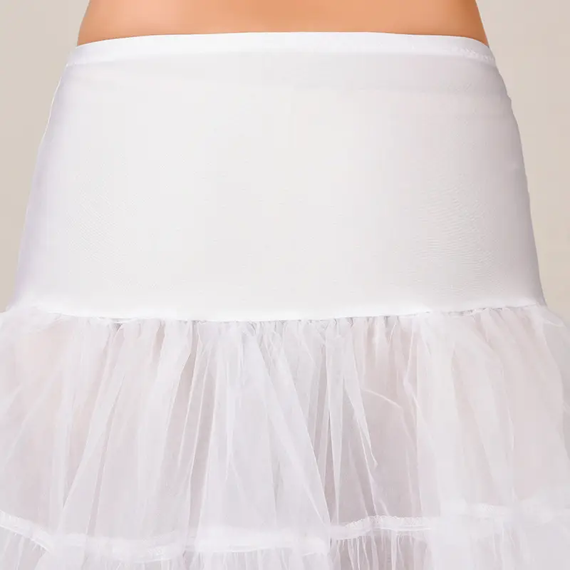 White Mesh Wedding Tutu Skirt with Bustle Design - Image 22