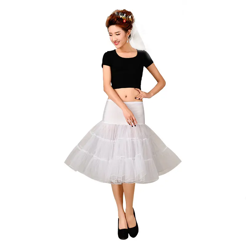 White Mesh Wedding Tutu Skirt with Bustle Design - Image 24