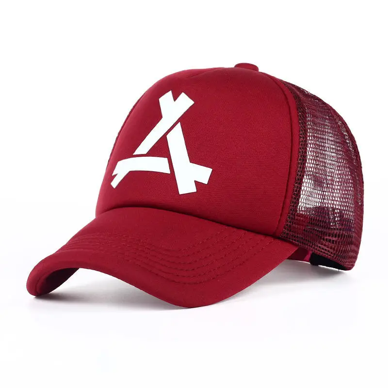 American Street Fashion Letter A Mesh Cap for Men Women Summer Sunscreen - Image 2
