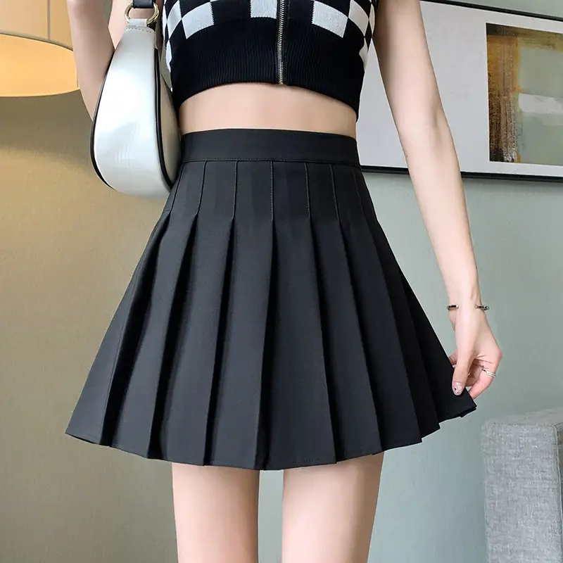 Women's White Pleated Skirt Student Style High Waist - Image 16
