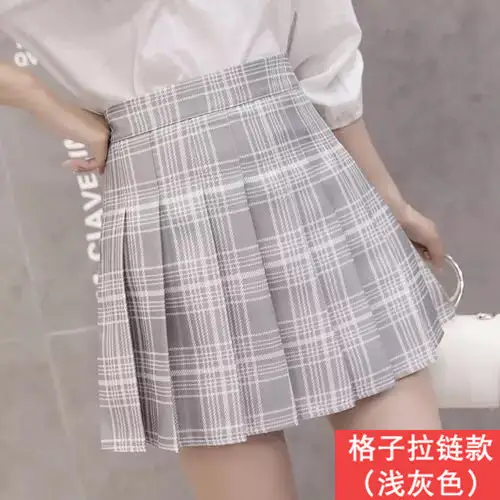 Women's White Pleated Skirt Student Style High Waist - Image 4