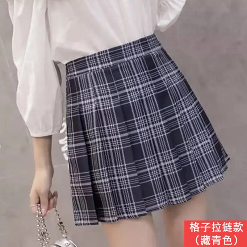 Women's White Pleated Skirt Student Style High Waist - Image 6