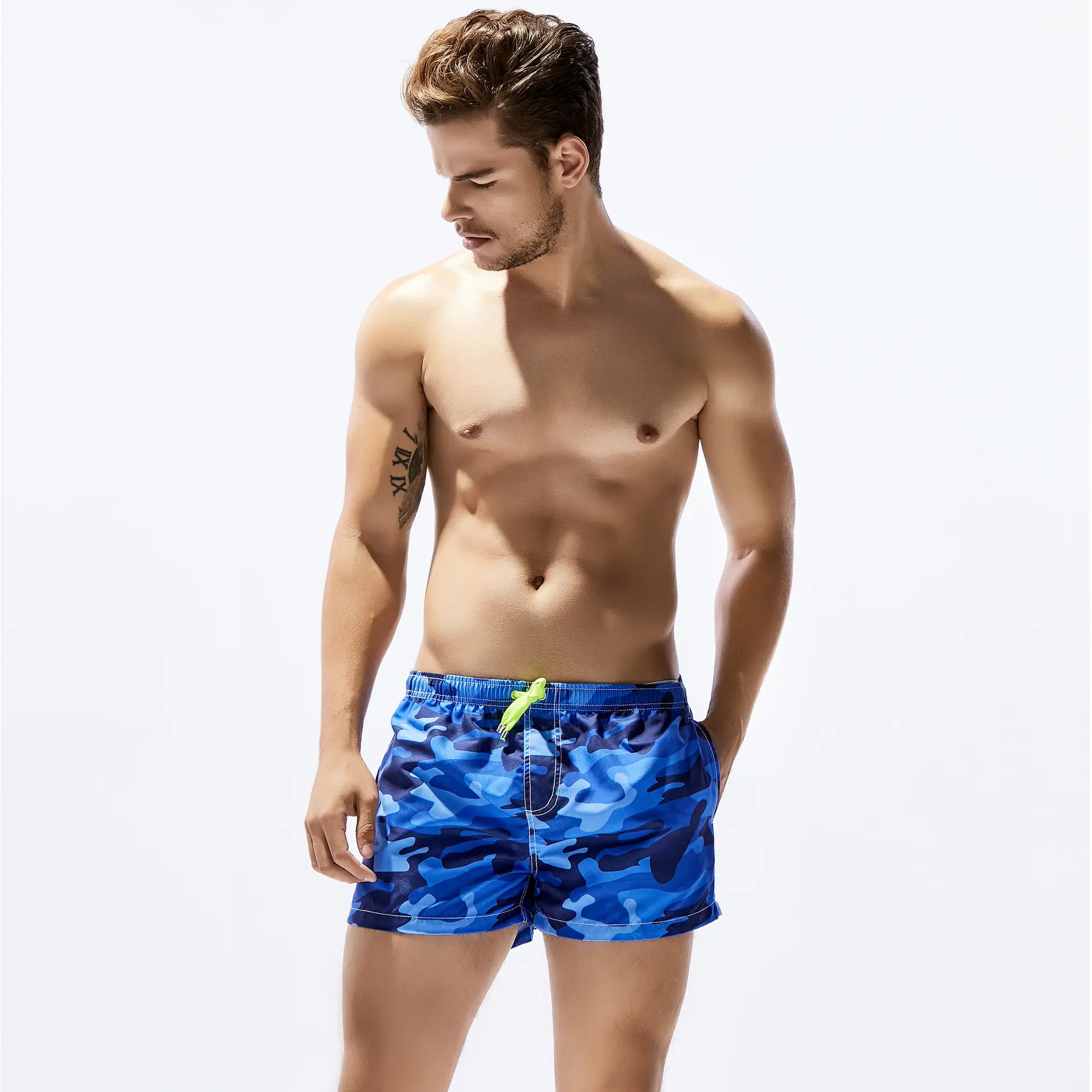 Men Camouflage Beach Shorts Quick-Drying Loose Fit - Image 2