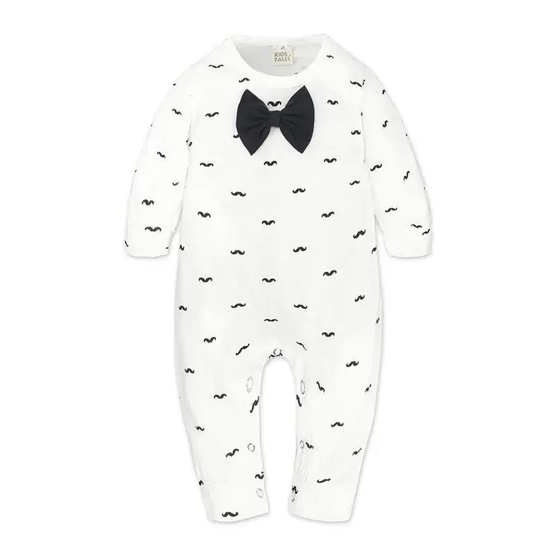 Kids White Bow T-Shirt with Black Embroidery - Image 2