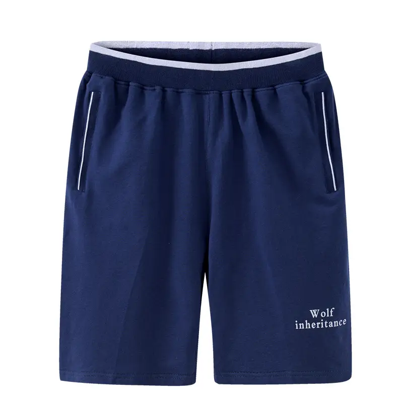 Men Navy Blue Pure Cotton Casual Shorts Large - Image 2