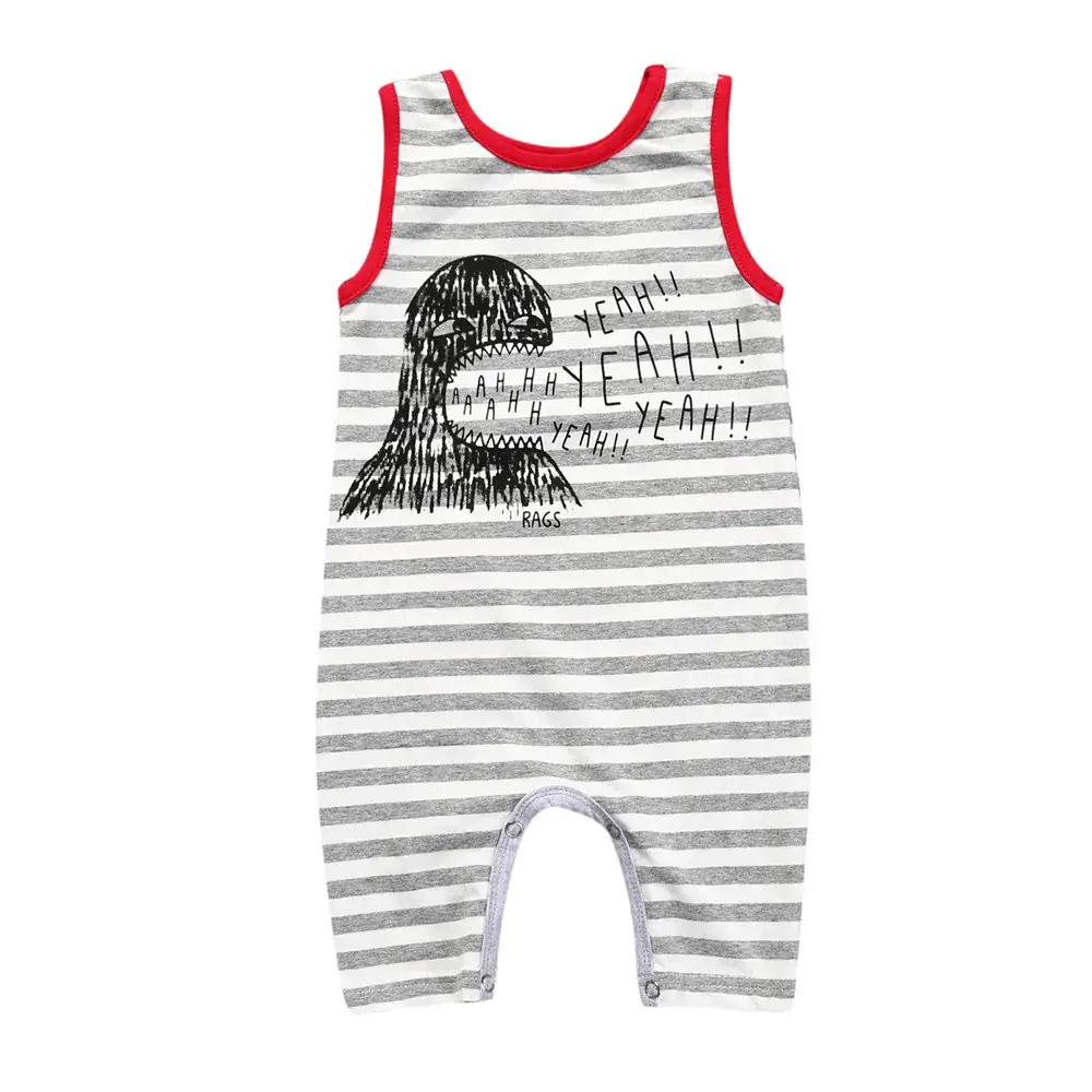Baby Cotton One-Piece Vest for Boys Girls Summer Crawling