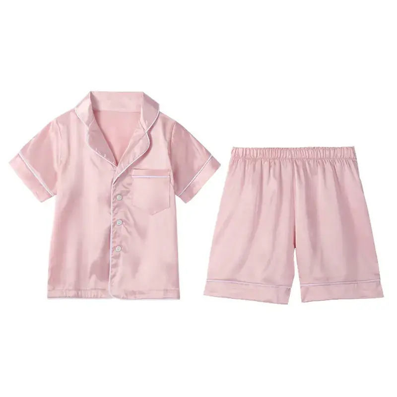 Girls Pajama Set White Silk Spring Autumn Lightweight - Image 4
