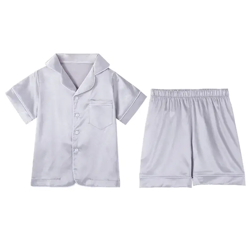Girls Pajama Set White Silk Spring Autumn Lightweight - Image 7