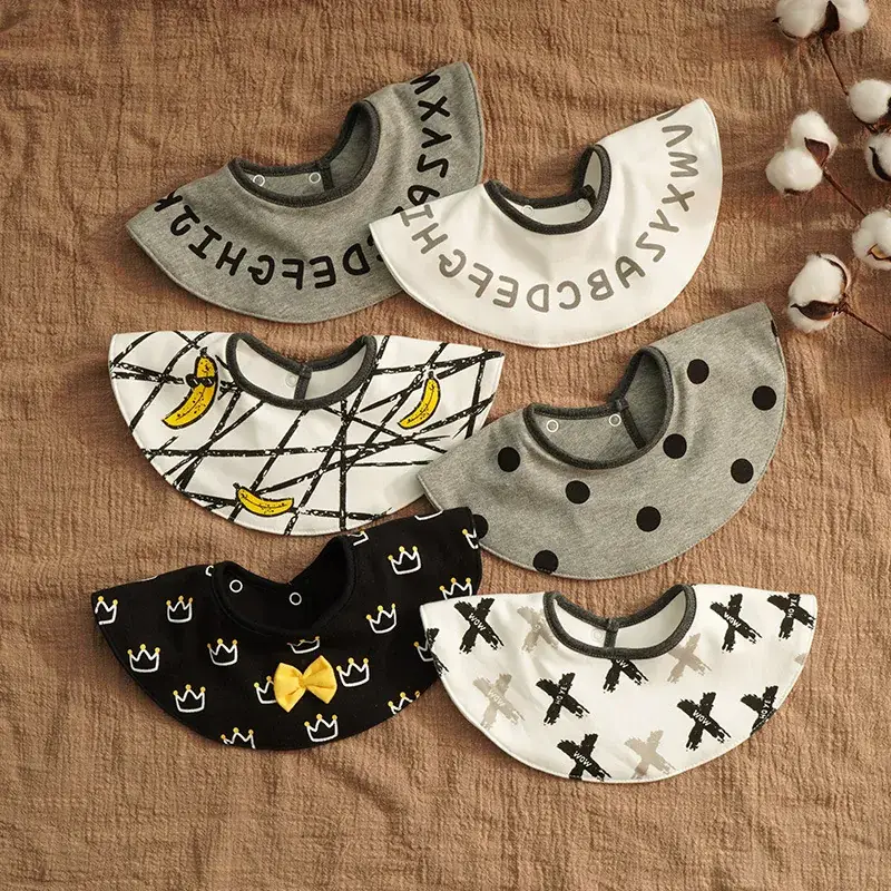 Cotton Floral Baby Bib with 360 Rotation - Image 32