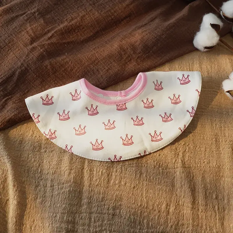 Cotton Floral Baby Bib with 360 Rotation - Image 10