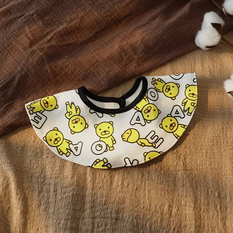 Cotton Floral Baby Bib with 360 Rotation - Image 14