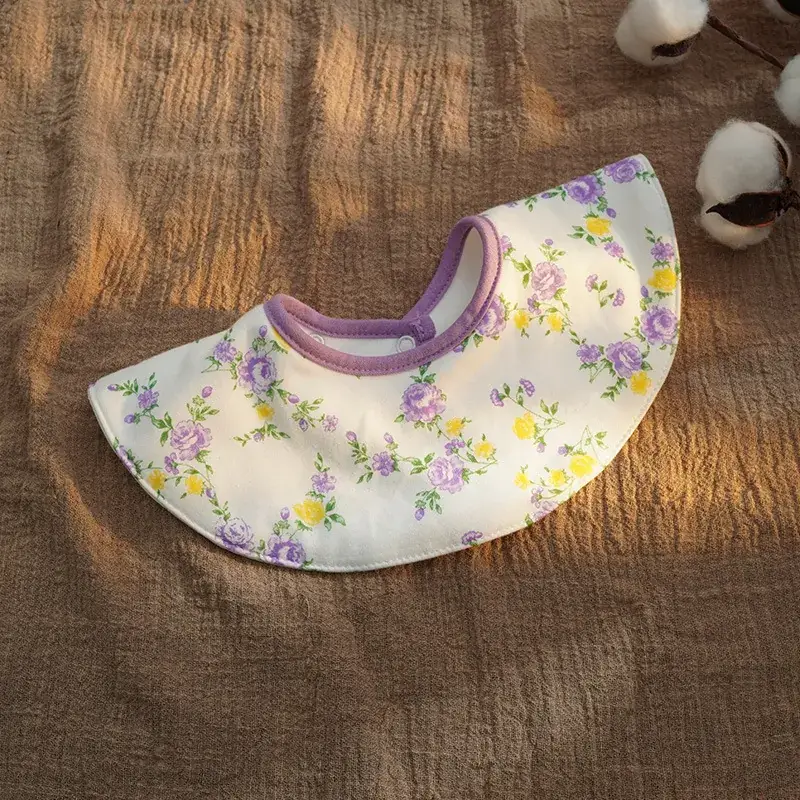Cotton Floral Baby Bib with 360 Rotation - Image 27