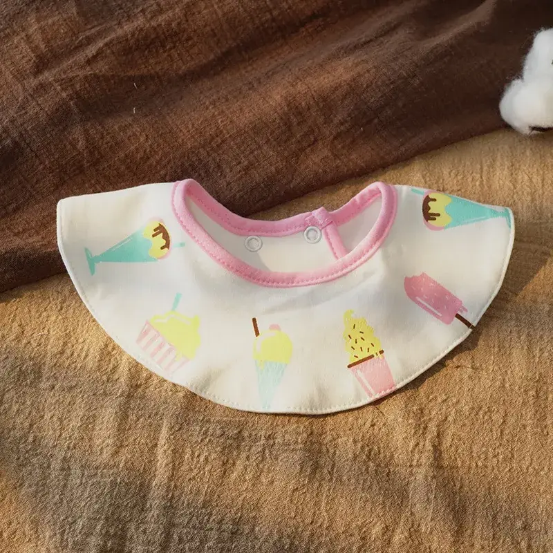 Cotton Floral Baby Bib with 360 Rotation - Image 6