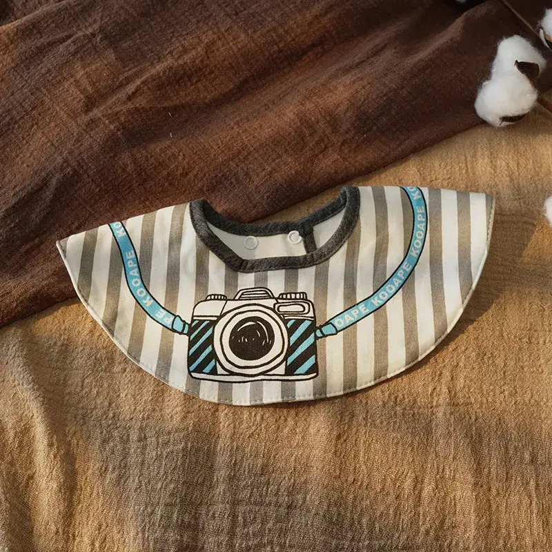 Cotton Floral Baby Bib with 360 Rotation - Image 8