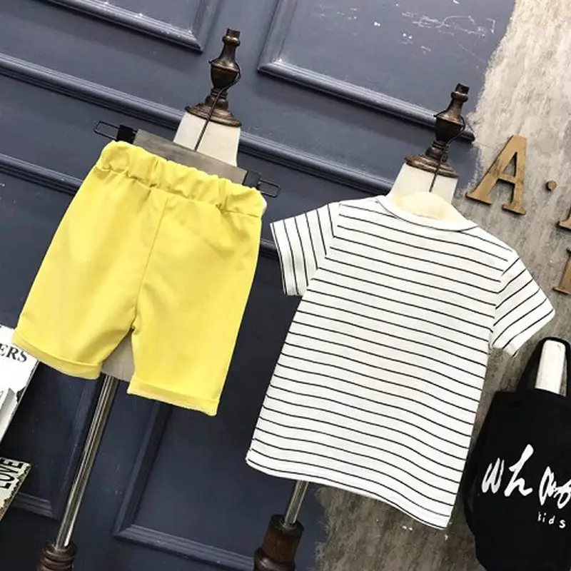 Children Fruit Striped T-Shirt & Pants Set 3-8Yrs - Image 3